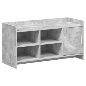 vidaXL Cipőszekr&eacute;ny ajt&oacute;val Betonsz&uuml;rke 100 x 39,5 x 51 cm Szerelt Fa