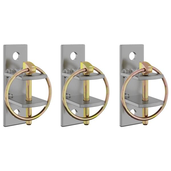 vidaXL 3 db ez&uuml;stsz&iacute;nű &eacute;s barna ac&eacute;l falra szerelhető v&ouml;d&ouml;rakaszt&oacute;