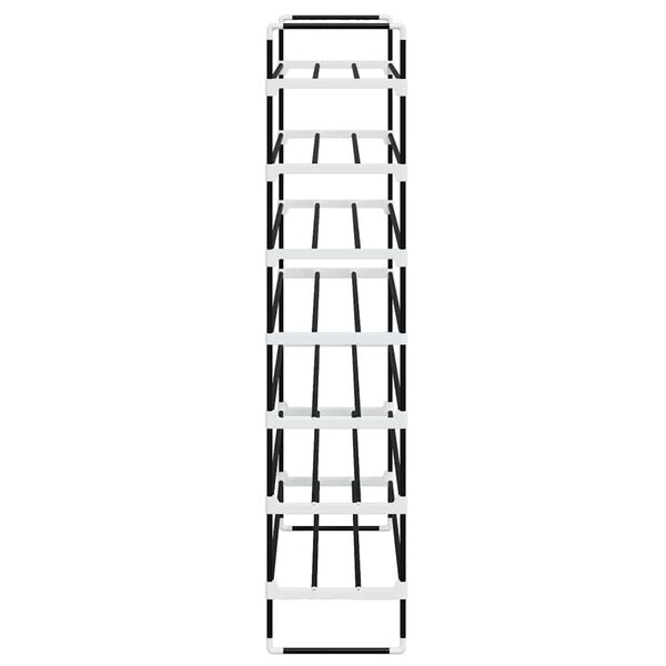 vidaXL 7 polcos fekete f&eacute;m/műanyag cipőtart&oacute;