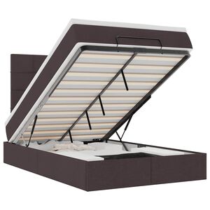 vidaXL Ottom&aacute;n &aacute;gykeret matraccal s&ouml;t&eacute;tbarna 120x200cm anyaggal