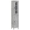 vidaXL betonsz&uuml;rke szerelt fa magasszekr&eacute;ny 34,5x34x180 cm