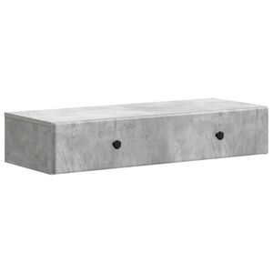 vidaXL Fali oldalt&aacute;bla Betonsz&uuml;rke 87,5 x 34,5 x 17 cm Szerelt Fa