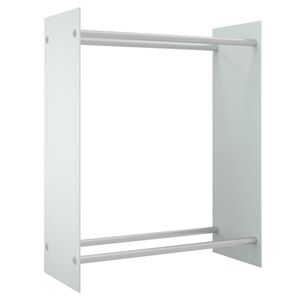 vidaXL feh&eacute;r edzett &uuml;veg tűzifat&aacute;rol&oacute; 80 x 35 x 100 cm