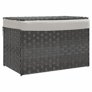 vidaXL sz&uuml;rke polyrattan szennyeskos&aacute;r fed&eacute;llel 55,5 x 35 x 34 cm