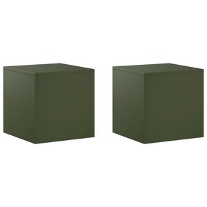vidaXL N&ouml;v&eacute;ny&aacute;llv&aacute;ny 2 pcs Olajz&ouml;ld 40 x 40 x 40 cm Ac&eacute;l