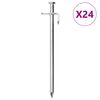 vidaXL 24 db horganyzott ac&eacute;l s&aacute;torc&ouml;vek 19,5 cm 8 mm