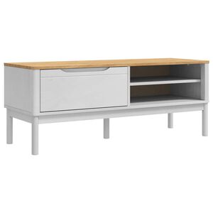 vidaXL Előszoba pad FLORO Feh&eacute;r 115 x 40 x 45 cm T&ouml;m&ouml;r fenyőfa