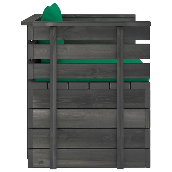 vidaXL fenyőfa kerti karossz&eacute;k p&aacute;rn&aacute;kkal