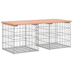 vidaXL t&ouml;m&ouml;r dugl&aacute;szfenyő gabion kerti pad 103x44x42 cm