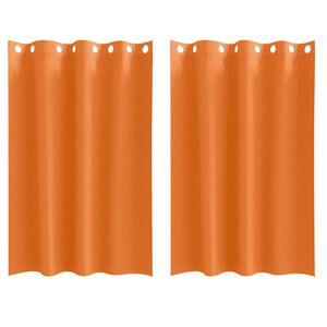 vidaXL Fekete F&uuml;gg&ouml;ny Gyűrűkkel 2 db &Eacute;l&eacute;nk narancs 175 x 140 cm