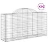 vidaXL 40 db &iacute;ves horganyzott vas gabion kos&aacute;r 200x50x100/120 cm