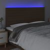 vidaXL s&ouml;t&eacute;tbarna sz&ouml;vet LED-es fejt&aacute;mla 180x5x118/128 cm