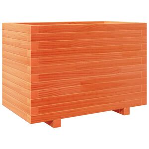 vidaXL viaszbarna t&ouml;m&ouml;r fenyőfa kerti vir&aacute;gtart&oacute; 70 x 40 x 49,5 cm