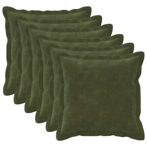 vidaXL P&aacute;rna 6 db HOUTEN Z&ouml;ld 30 x 30 cm Mikrosz&aacute;las Pl&uuml;ss