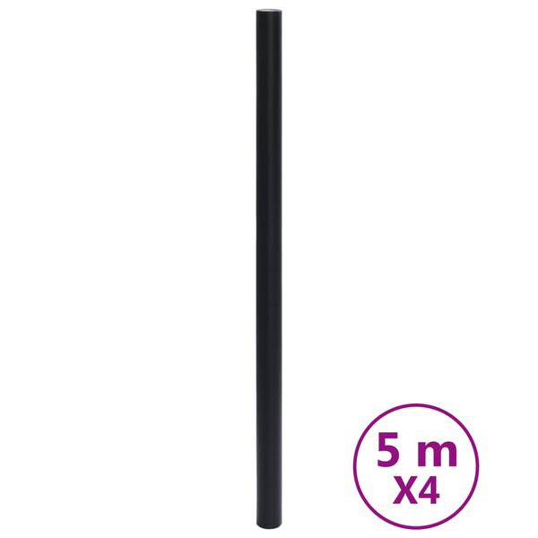 vidaXL &ouml;ntapad&oacute;s matt fekete PVC b&uacute;tormatric&aacute;k 90 x 500 cm