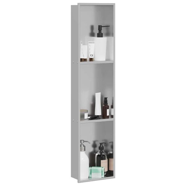 vidaXL Zuhany Niche Ez&uuml;st 90 x 20 x 9,5 cm Rozsdamentes ac&eacute;l