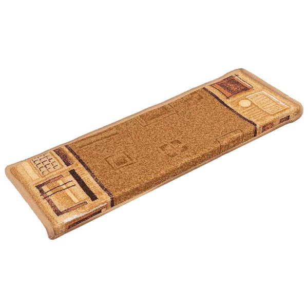 vidaXL 5 db b&eacute;zs &ouml;ntapad&oacute; l&eacute;pcsőszőnyeg 65x21x4 cm