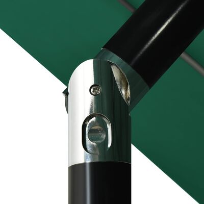 vidaXL 3 szintes zöld napernyő alumíniumrúddal 3,5 m