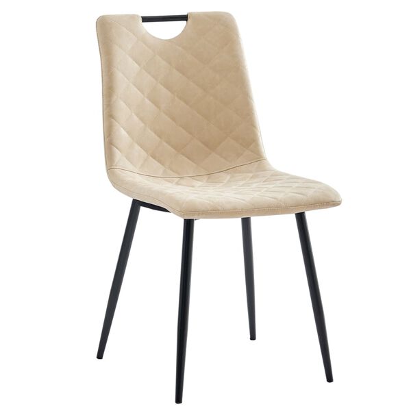 vidaXL 2 db kr&eacute;msz&iacute;nű műbőr &eacute;tkezősz&eacute;k