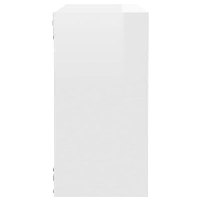 vidaXL 2 db magasfényű fehér fali kockapolc 30 x 15 x 30 cm