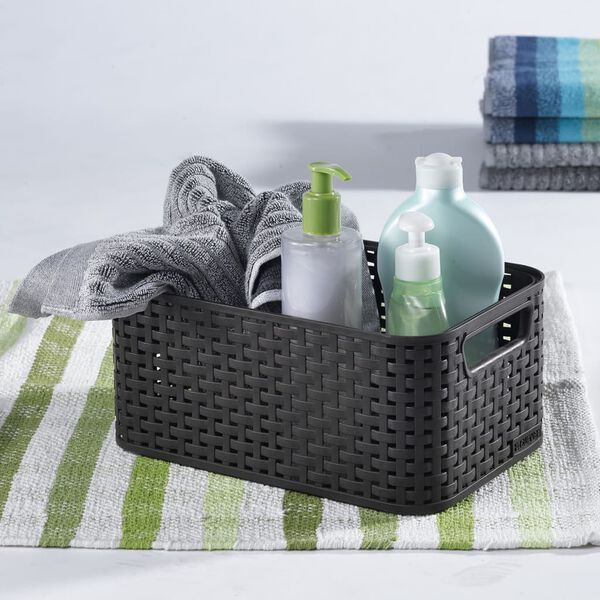 Curver Style 3 db S-es m&eacute;retű antracitsz&uuml;rke t&aacute;rol&oacute;doboz fed&eacute;llel 6 L