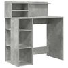 vidaXL Asztal Beton Sz&uuml;rke Szerelt Fa 90 x 48 x 101,5 cm