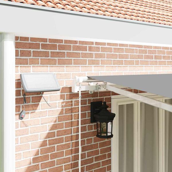 vidaXL Napernyő keret LED -es lámpákkal Fehér 600 × 300 cm Alumínium