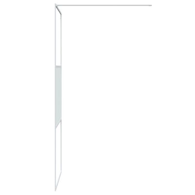 vidaXL fehér átlátszó ESG üveg zuhanyfal 80x195 cm