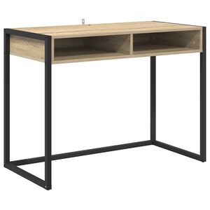 vidaXL Asztal Sonoma Szerelt Fa 100 x 50 x 75 cm