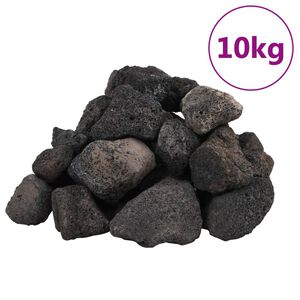 vidaXL fekete vulkanikus kőzetek 5-8 cm 10 kg