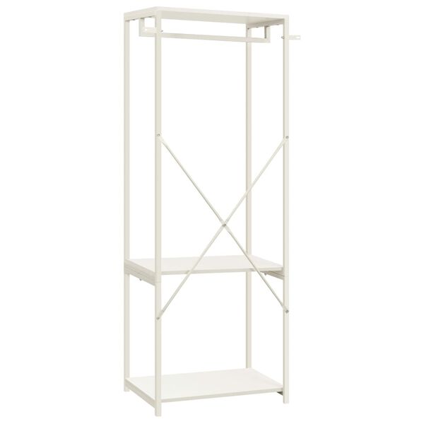 vidaXL feh&eacute;r f&eacute;m &eacute;s forg&aacute;cslap szekr&eacute;ny 60x40x167 cm