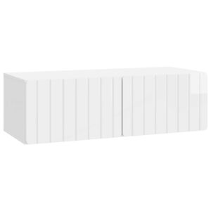 vidaXL Fali TV szekr&eacute;ny Magasf&eacute;nyű Feh&eacute;r 98 x 41 x 30 cm Szerelt Fa