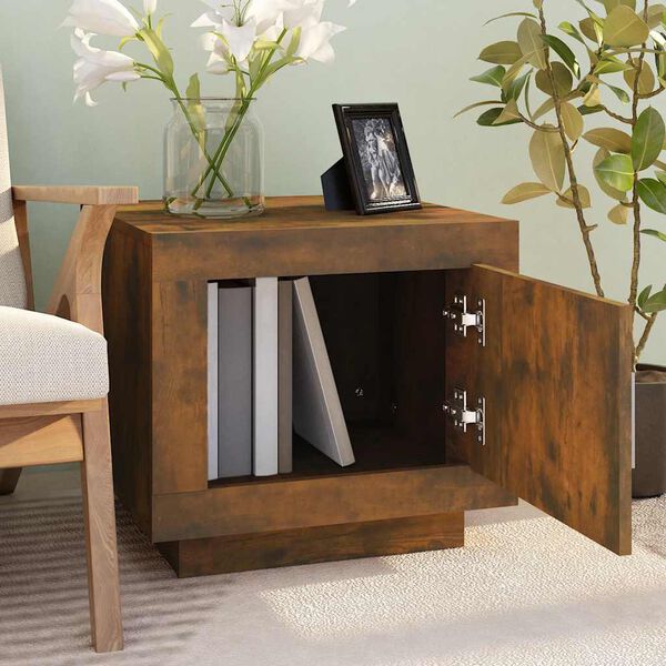 vidaXL f&uuml;st&ouml;s t&ouml;lgy sz&iacute;nű szerelt fa doh&aacute;nyz&oacute;asztal 51x50x45 cm