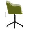 vidaXL 4 db világoszöld bársony forgó étkezőszék