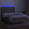 vidaXL vil&aacute;gossz&uuml;rke sz&ouml;vet rug&oacute;s &eacute;s LED-es &aacute;gy matraccal 140x190 cm