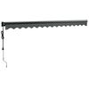 vidaXL antracitszürke automata behúzható napellenző 4,5 x 3 m