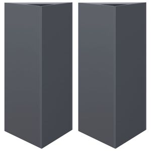 vidaXL 2 db antracit ac&eacute;l h&aacute;romsz&ouml;g alak&uacute; kerti &uuml;ltető 40x34,5x75 cm