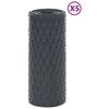 vidaXL 5 db antracitsz&uuml;rke polyrattan erk&eacute;lyparav&aacute;n 255 x 19 cm
