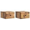 vidaXL Fali &eacute;jjeli szekr&eacute;ny 2 db Antik Fa 34,5 x 33 x 20 cm Szerelt Fa