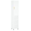vidaXL feh&eacute;r szerelt fa magasszekr&eacute;ny 34,5x34x180 cm