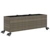 vidaXL sz&uuml;rke polyrattan n&ouml;v&eacute;nytart&oacute; ker&eacute;kkel/3 cser&eacute;ppel 107x32x38 cm