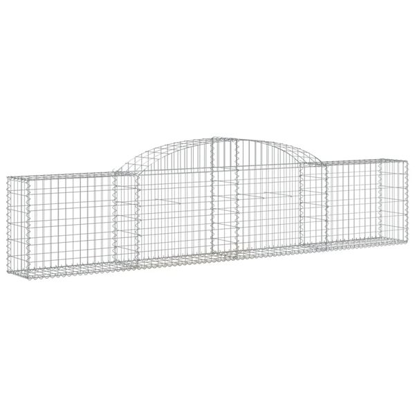 vidaXL 20 db íves horganyzott vas gabion kosár 300x30x60/80 cm