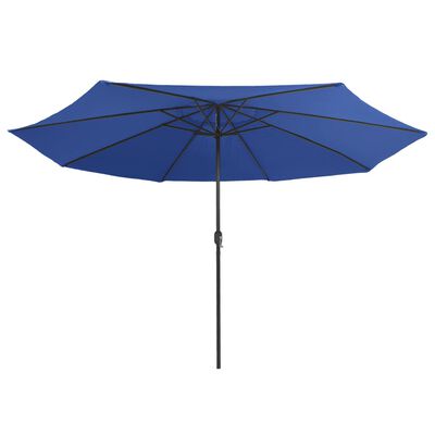vidaXL azúrkék kültéri napernyő fémrúddal 400 cm