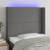 vidaXL s&ouml;t&eacute;tsz&uuml;rke sz&ouml;vet LED-es fejt&aacute;mla 93x16x118/128 cm