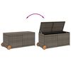 vidaXL szürke polyrattan kerti tárolóláda kerekekkel 283 L