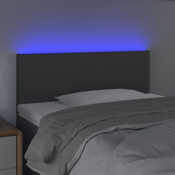 vidaXL s&ouml;t&eacute;tsz&uuml;rke sz&ouml;vet LED-es fejt&aacute;mla 80 x 5 x 78/88 cm