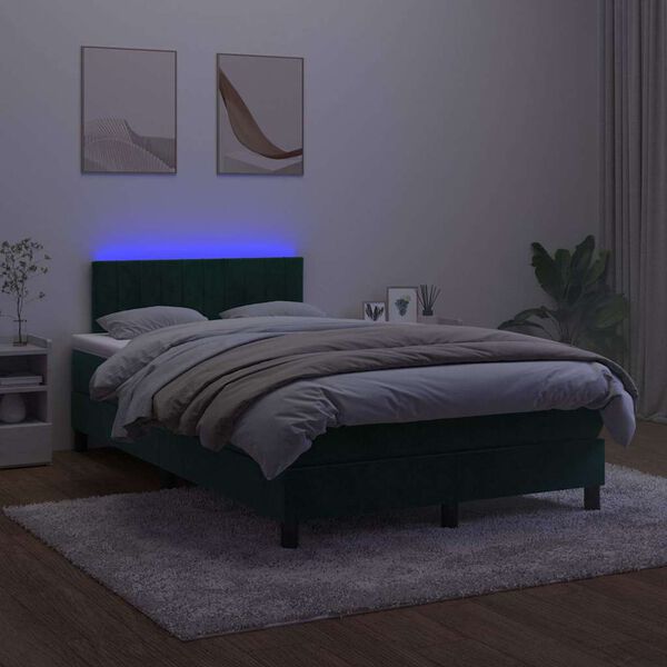 vidaXL s&ouml;t&eacute;tz&ouml;ld b&aacute;rsony rug&oacute;s &eacute;s LED-es &aacute;gy matraccal 120x190 cm