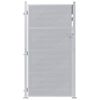 vidaXL Kerti kapu zárral Ezüst 96 x 180 cm Rozsdamentes acél