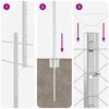 vidaXL Kerítés és Oszlop Ezüst 1,6 x 25 m Acél
