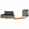 vidaXL sz&uuml;rke polyrattan &eacute;s t&ouml;m&ouml;r ak&aacute;cfa jakuzzi-keret